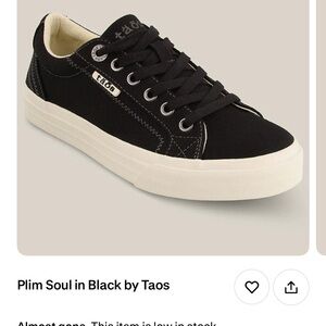 Plim Soul canvas black sneaker by Taos